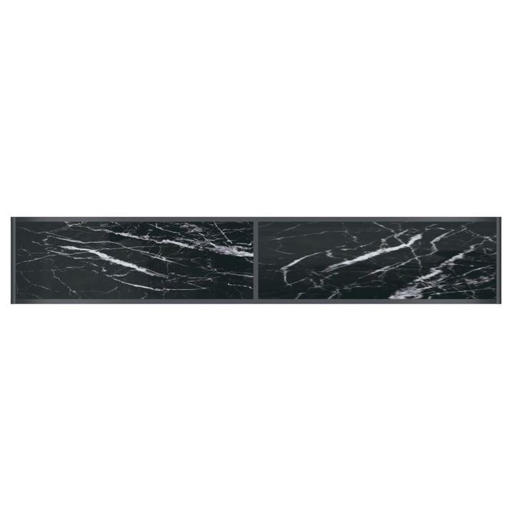 konsolbord 200x35x75,5 cm hærdet glas sort