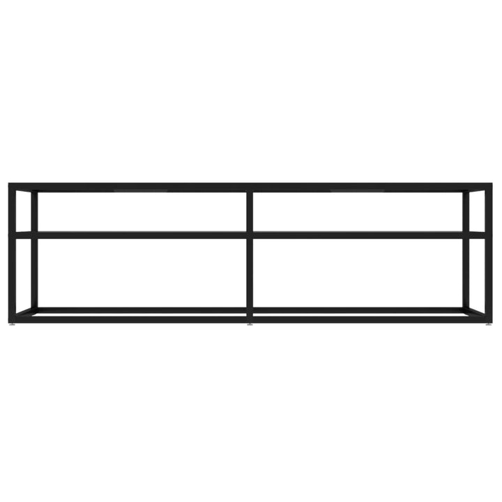 tv-bord 140x40x40,5 cm hærdet glas transparent