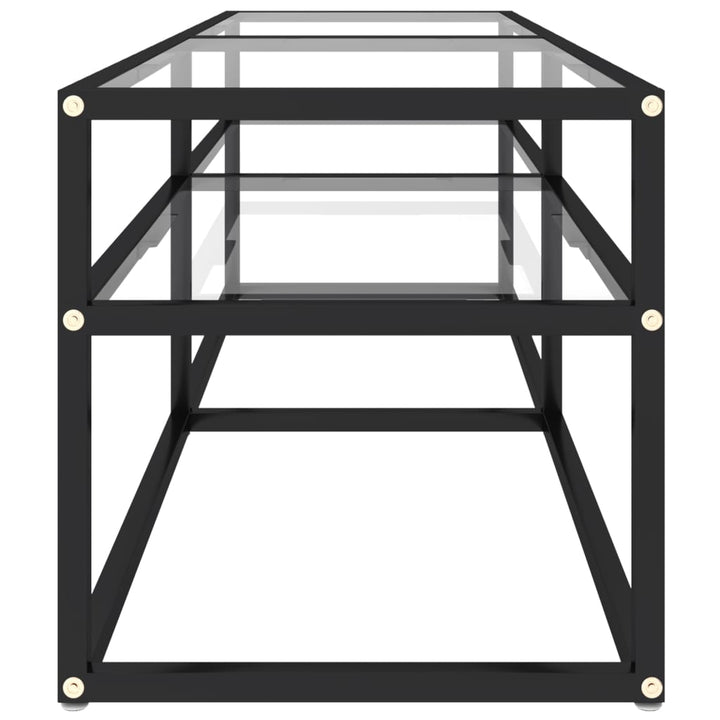 tv-bord 140x40x40,5 cm hærdet glas transparent