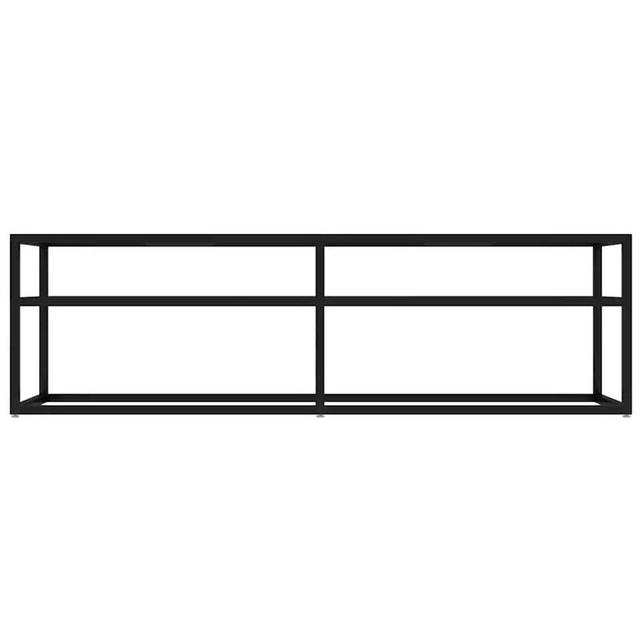 tv-bord 140x40x40,5 cm hærdet glas sort