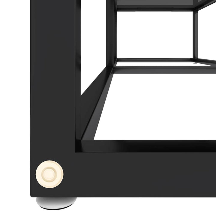 tv-bord 140x40x40,5 cm hærdet glas sort