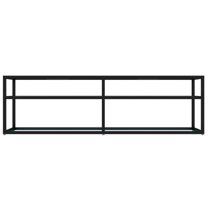 tv-bord 140x40x40,5 cm hærdet glas marmoreffekt hvid