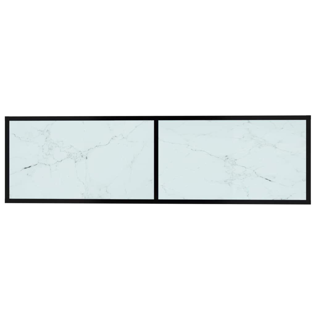 tv-bord 140x40x40,5 cm hærdet glas marmoreffekt hvid