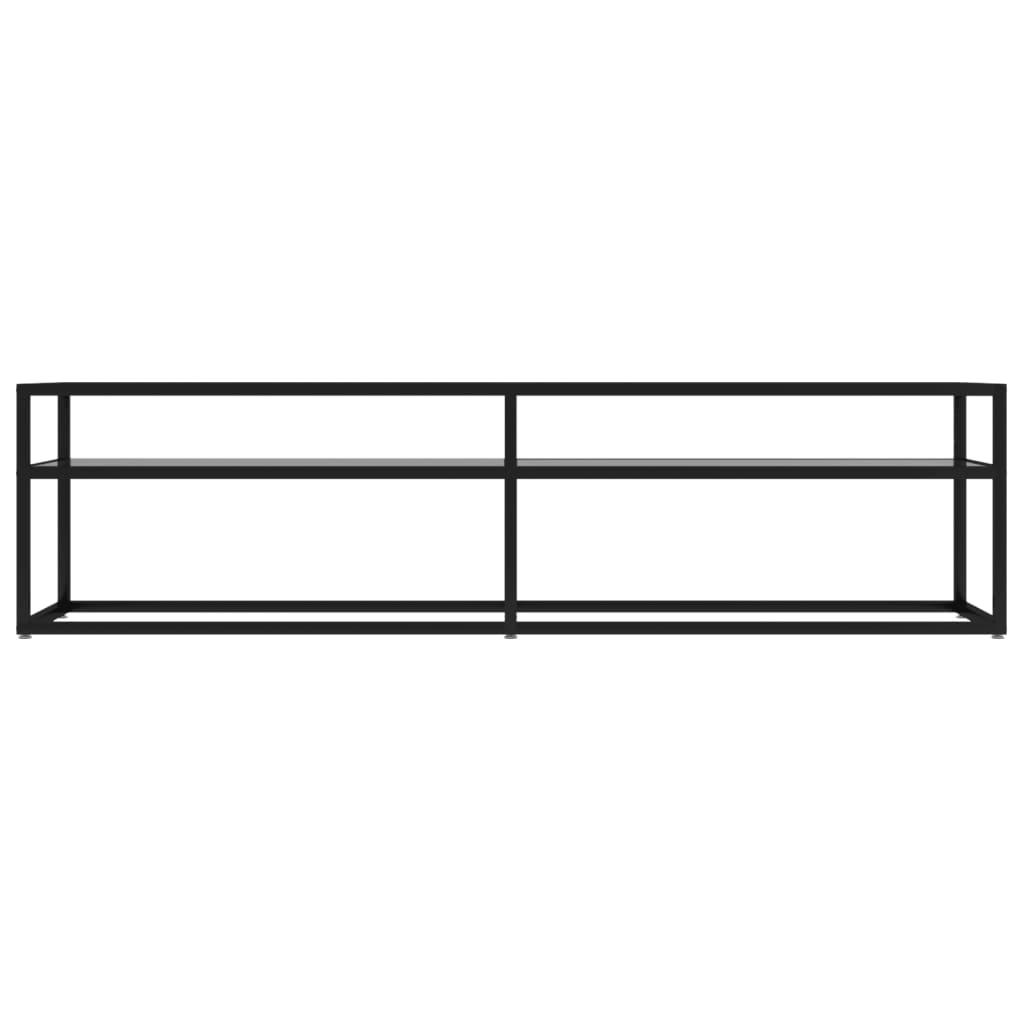 tv-bord 160x40x40,5 cm hærdet glas transparent