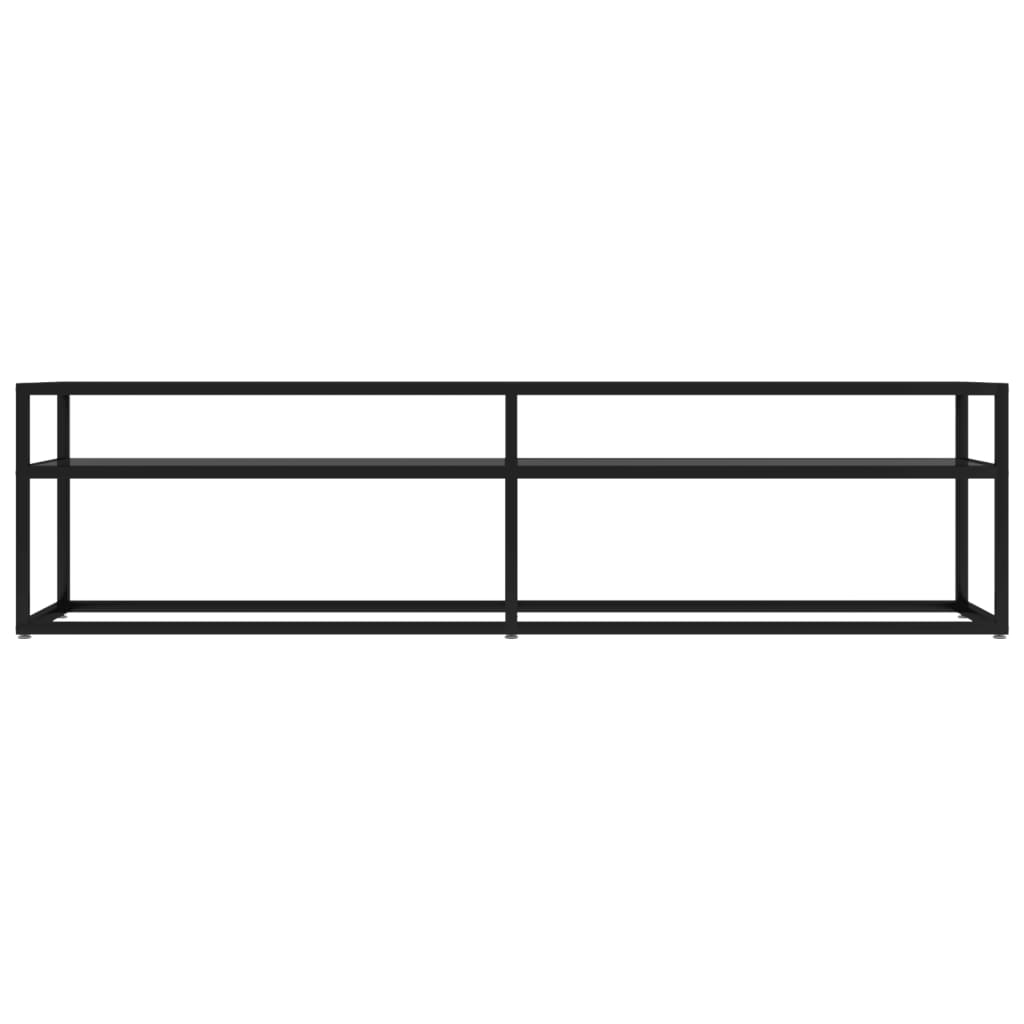 tv-bord 160x40x40,5 cm hærdet glas sort