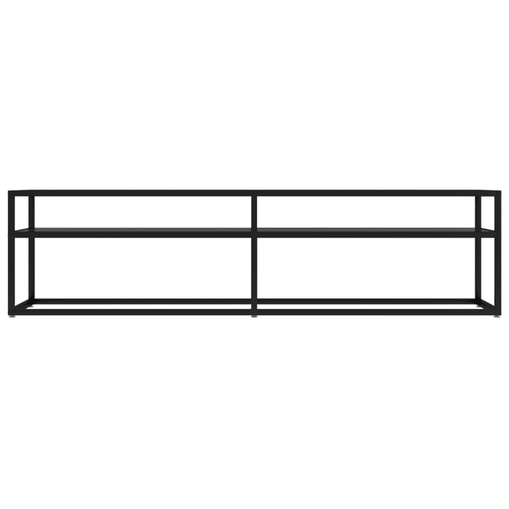tv-bord 160x40x40,5 cm hærdet glas sort