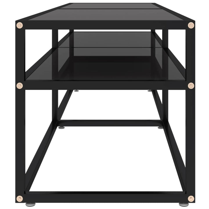 tv-bord 160x40x40,5 cm hærdet glas sort