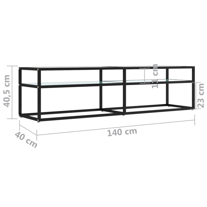tv-bord 160x40x40,5 cm hærdet glas marmoreffekt hvid