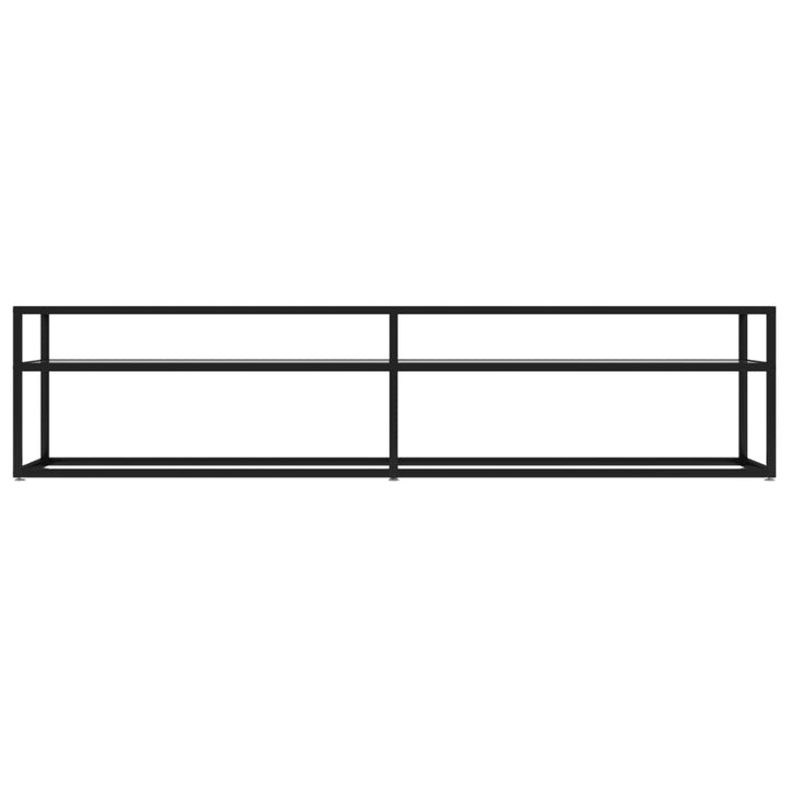 tv-bord 180x40x40,5 cm hærdet glas transparent
