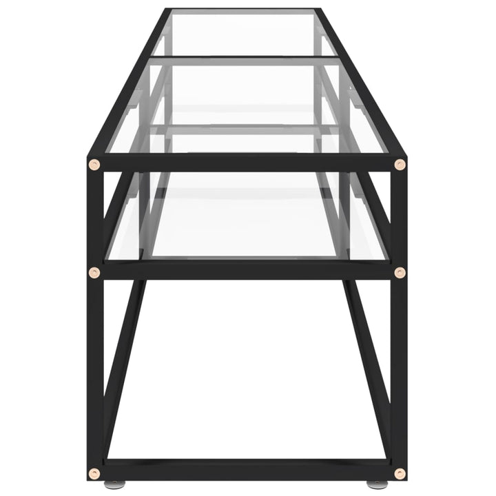 tv-bord 180x40x40,5 cm hærdet glas transparent