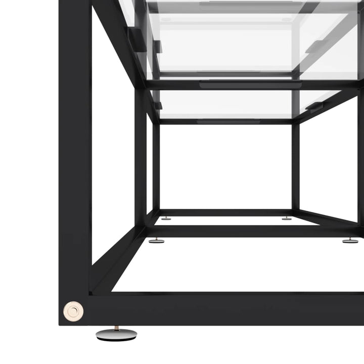 tv-bord 180x40x40,5 cm hærdet glas transparent