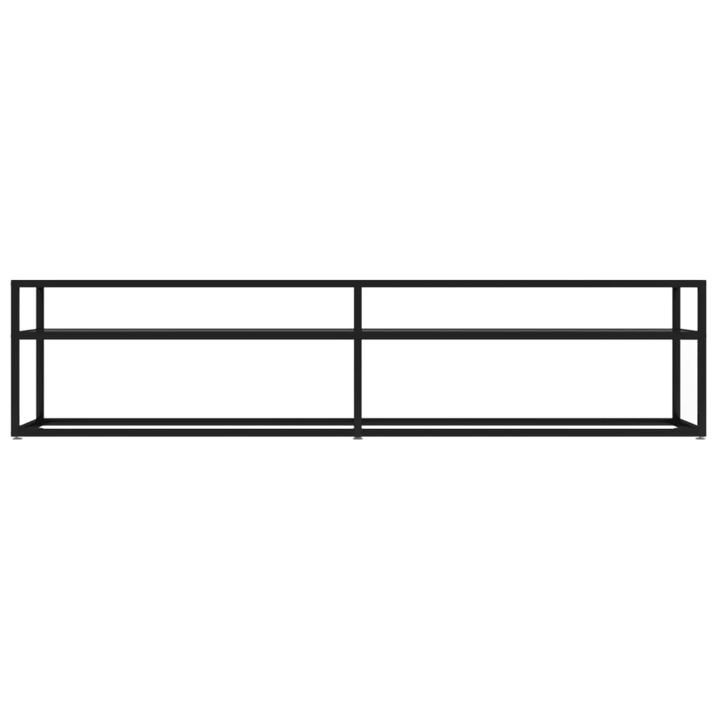 tv-bord 180x40x40,5 cm hærdet glas sort