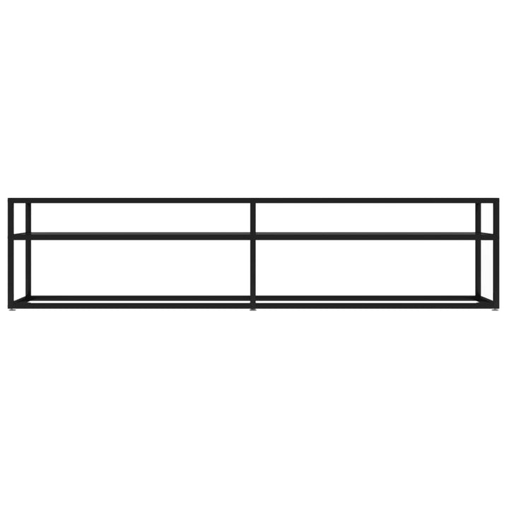 tv-bord 180x40x40,5 cm hærdet glas sort