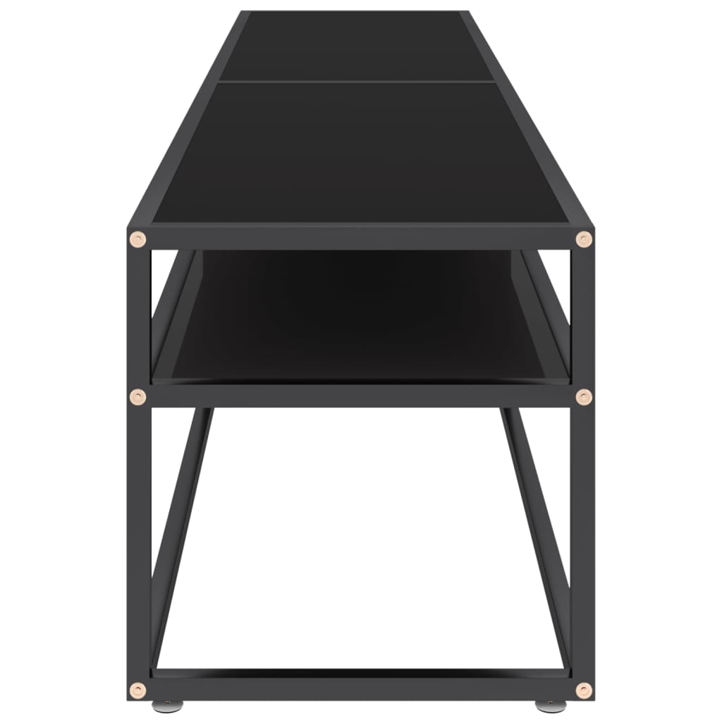 tv-bord 180x40x40,5 cm hærdet glas sort