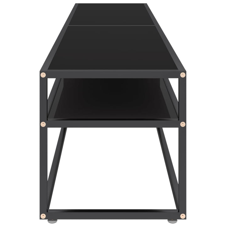tv-bord 180x40x40,5 cm hærdet glas sort