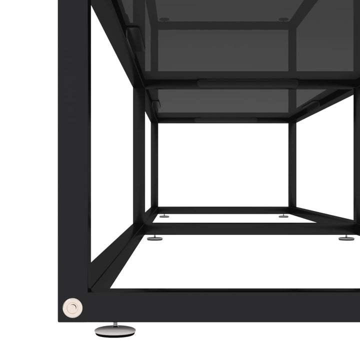 tv-bord 180x40x40,5 cm hærdet glas sort