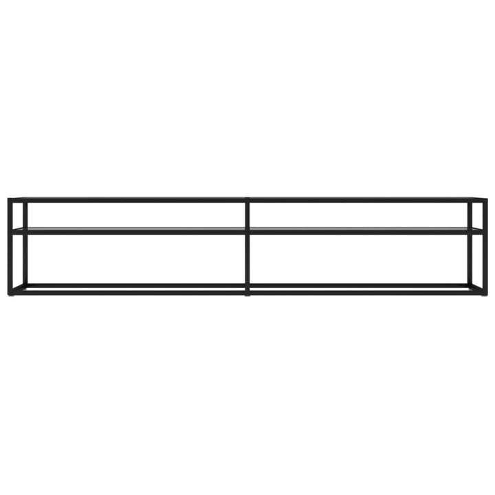 tv-bord 200x40x40,5 cm hærdet glas transparent