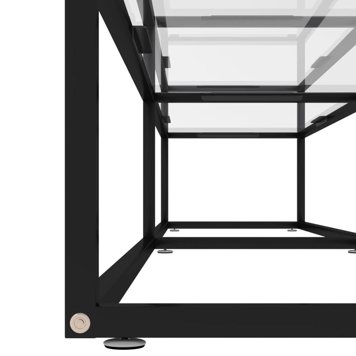 tv-bord 200x40x40,5 cm hærdet glas transparent
