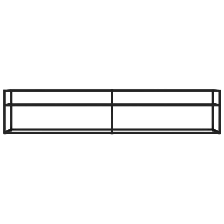 tv-bord 200x40x40,5 cm hærdet glas sort
