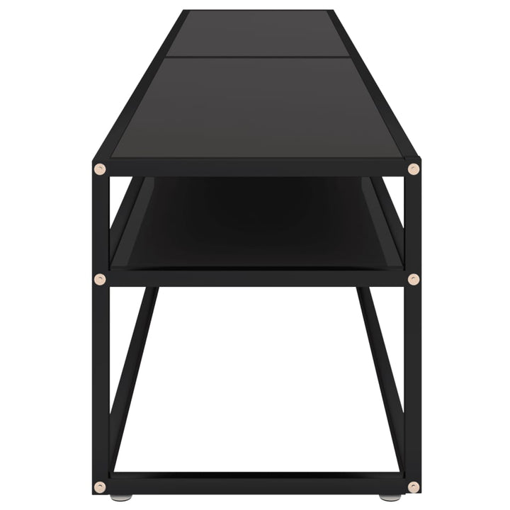 tv-bord 200x40x40,5 cm hærdet glas sort