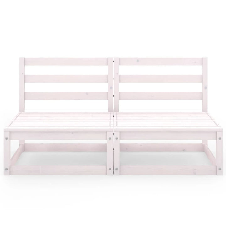 2-personers havesofa massivt fyrretræ hvid