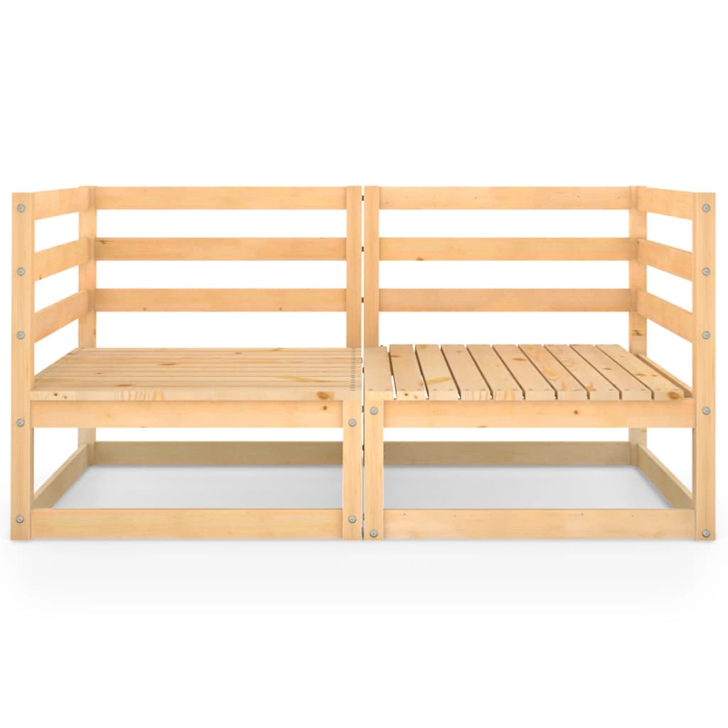 2-personers havesofa massivt fyrretræ