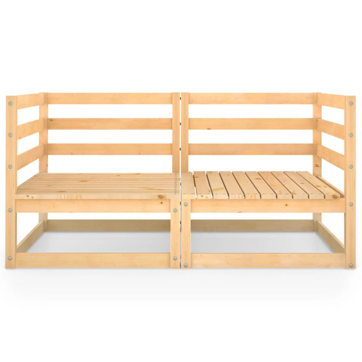 2-personers havesofa massivt fyrretræ