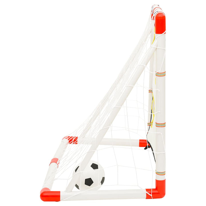 fodboldmål med målvæg til børn 120x51x77,5 cm