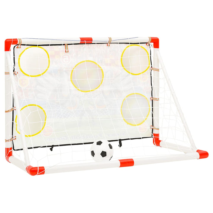 fodboldmål med målvæg til børn 120x51x77,5 cm