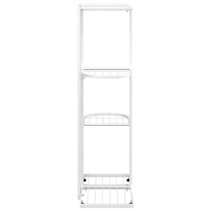 blomsterstativ i 4 niveauer 43x22x76 cm metal hvid