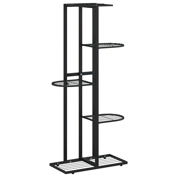 blomsterstativ i 5 niveauer 43x22x98 cm metal sort