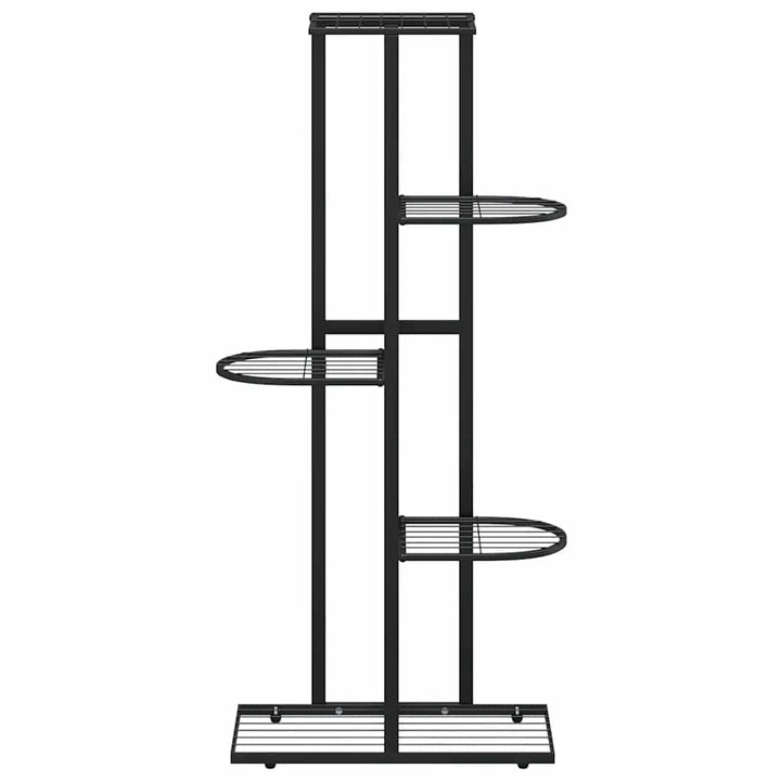 blomsterstativ i 5 niveauer 43x22x98 cm metal sort