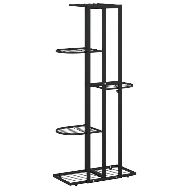blomsterstativ i 5 niveauer 43x22x98 cm metal sort