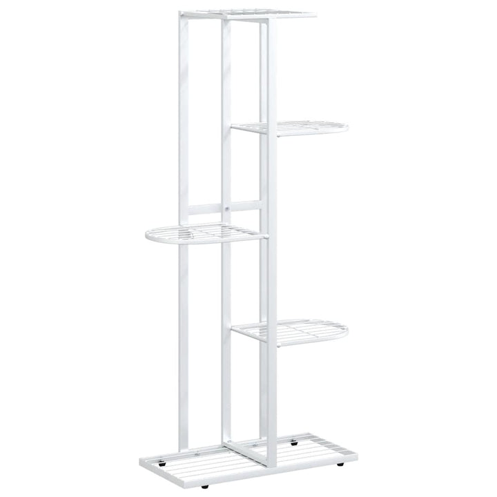 blomsterstativ i 5 niveauer 43x22x98 cm metal hvid