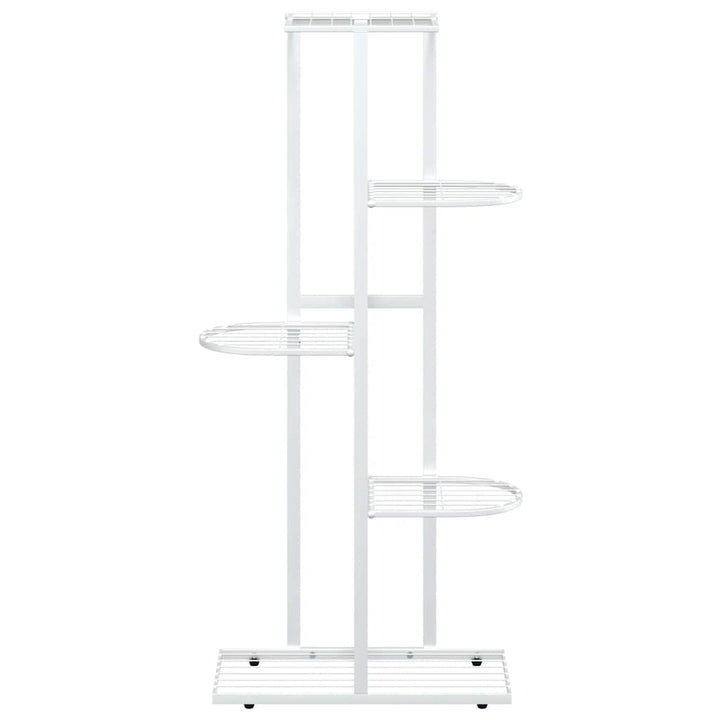 blomsterstativ i 5 niveauer 43x22x98 cm metal hvid