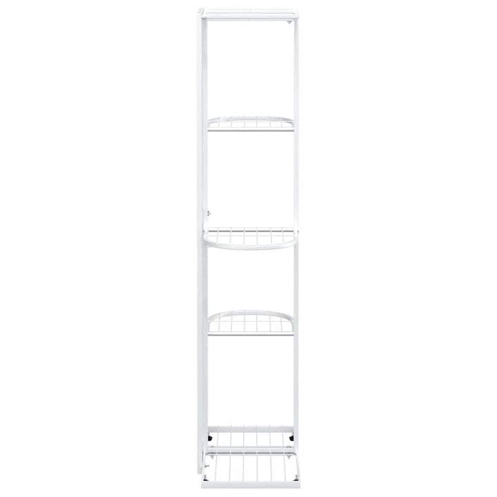 blomsterstativ i 5 niveauer 43x22x98 cm metal hvid