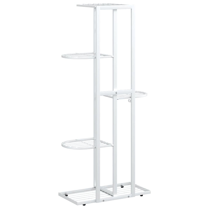 blomsterstativ i 5 niveauer 43x22x98 cm metal hvid