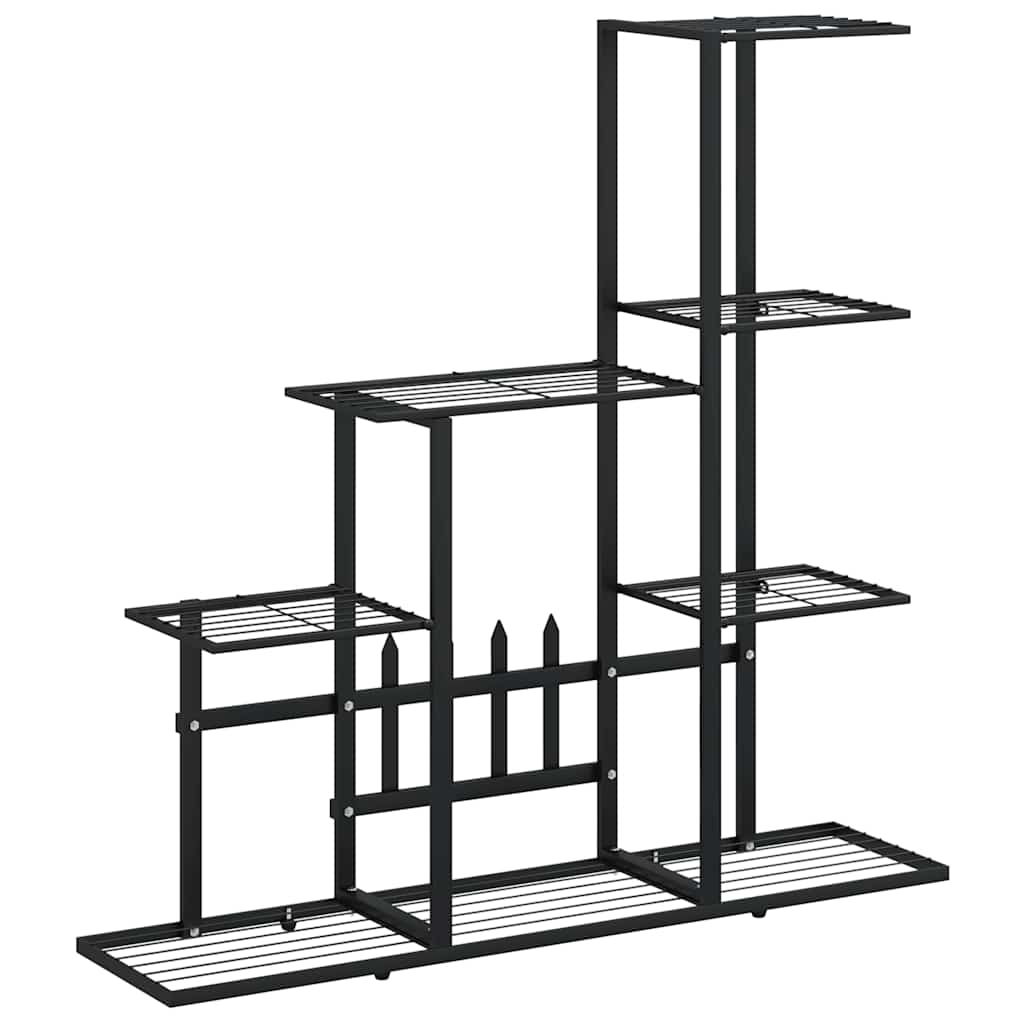 blomsterstativ 94,5x25x88 cm metal sort