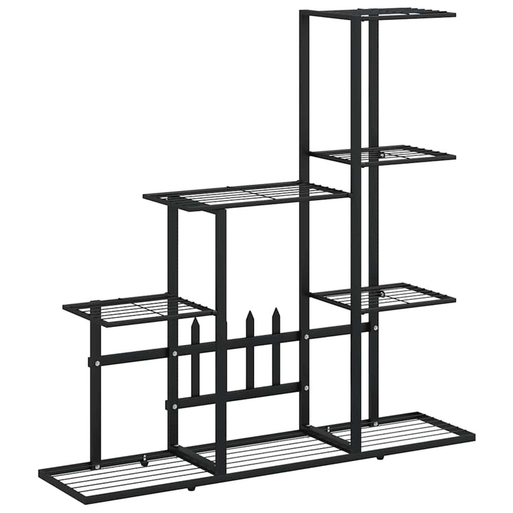 blomsterstativ 94,5x25x88 cm metal sort