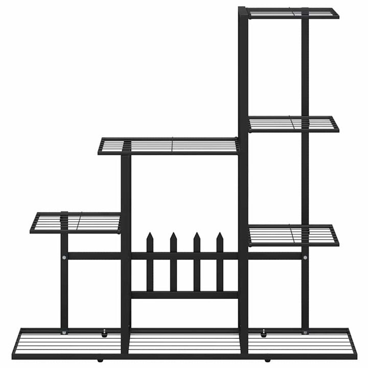 blomsterstativ 94,5x25x88 cm metal sort