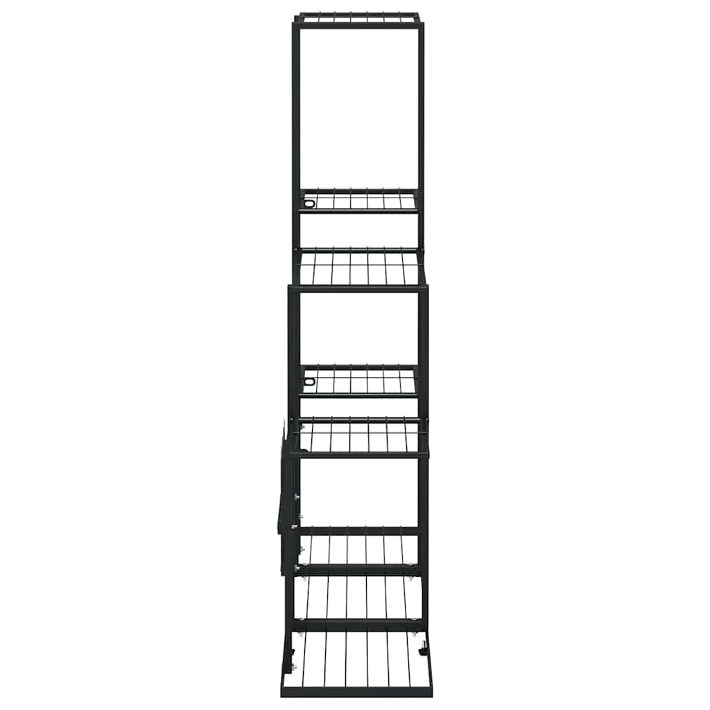 blomsterstativ 94,5x25x88 cm metal sort