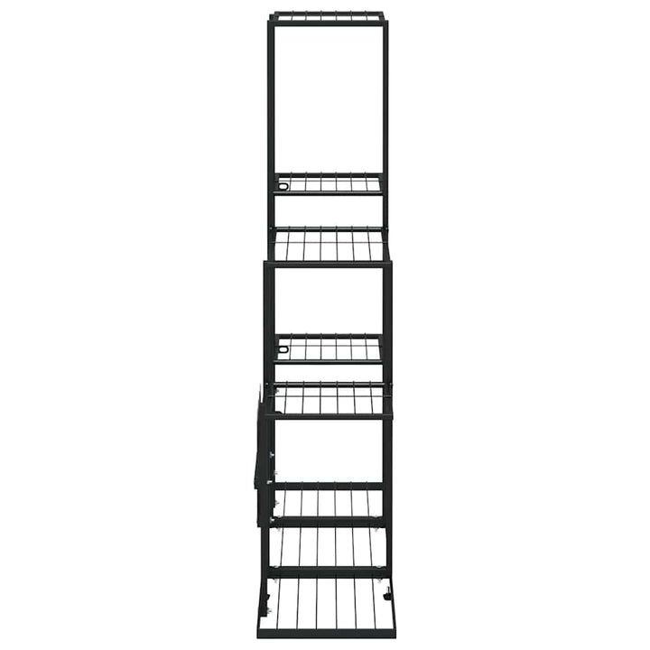 blomsterstativ 94,5x25x88 cm metal sort