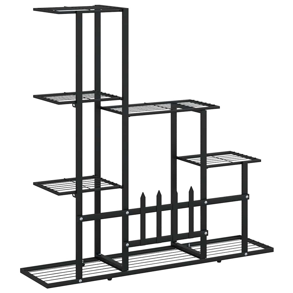 blomsterstativ 94,5x25x88 cm metal sort
