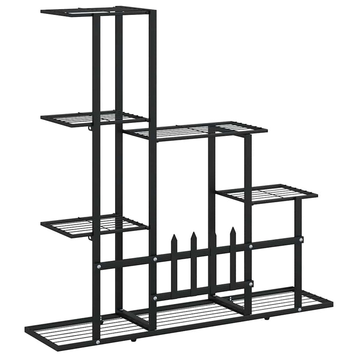 blomsterstativ 94,5x25x88 cm metal sort