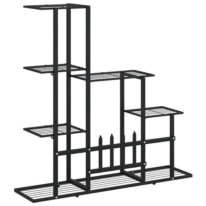 blomsterstativ 94,5x25x88 cm metal sort