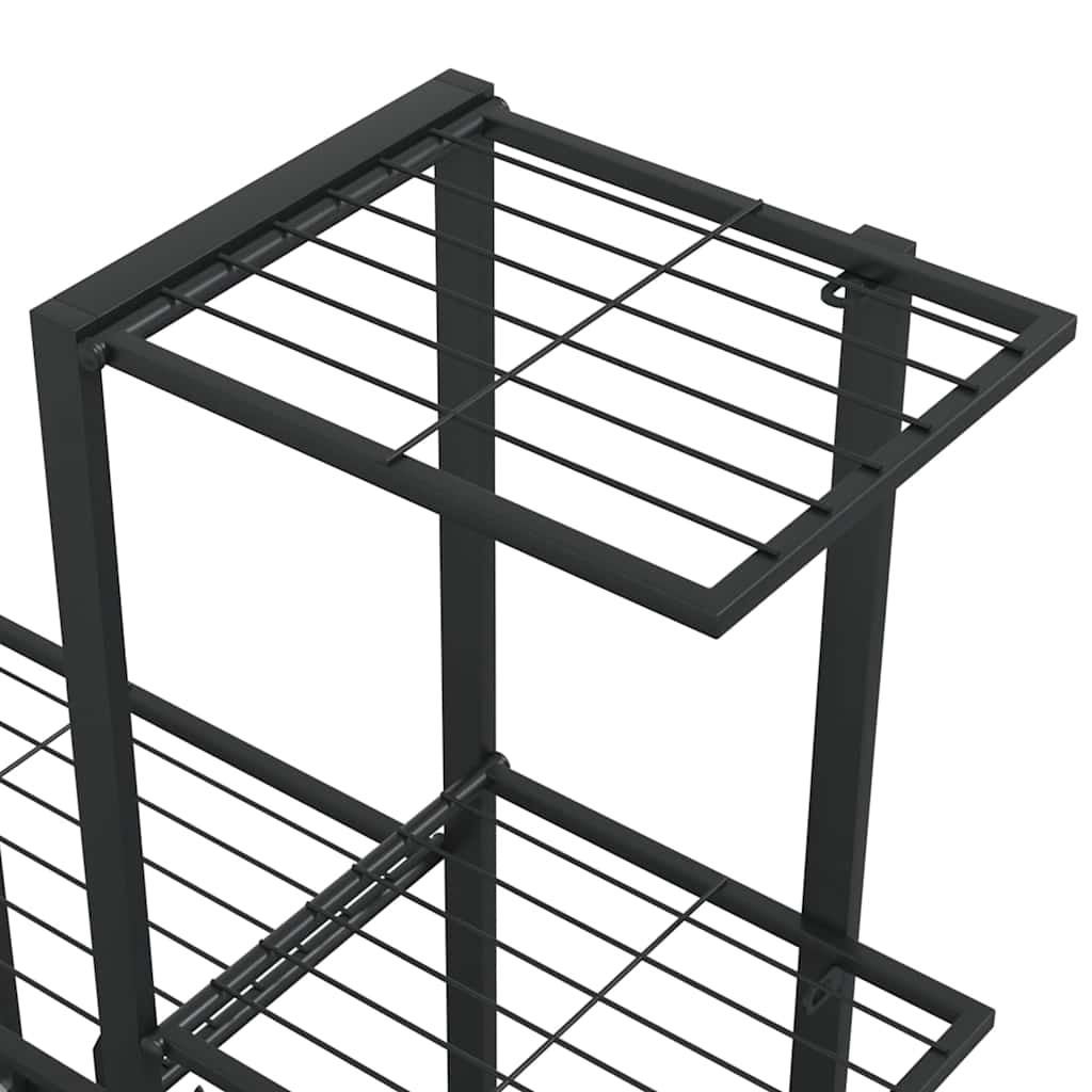 blomsterstativ 94,5x25x88 cm metal sort