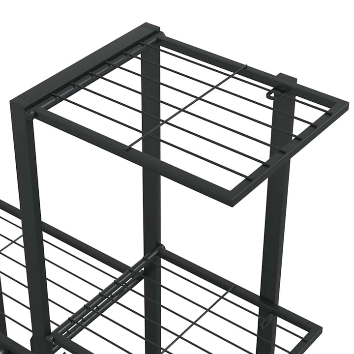 blomsterstativ 94,5x25x88 cm metal sort