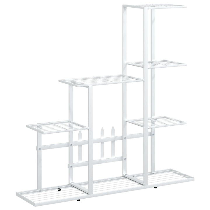 blomsterstativ 94,5x25x88 cm metal hvid