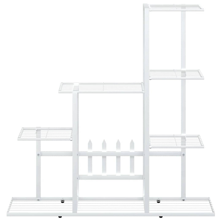 blomsterstativ 94,5x25x88 cm metal hvid