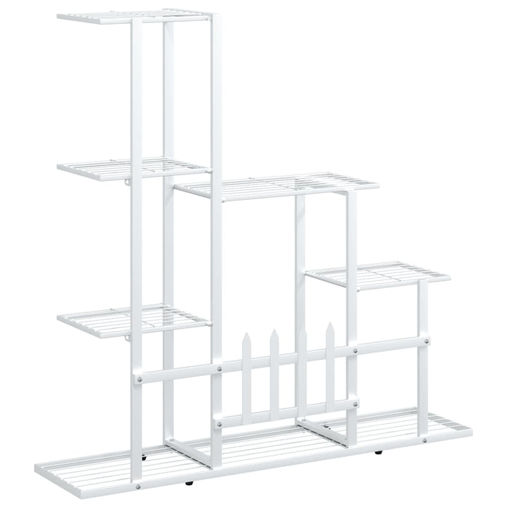 blomsterstativ 94,5x25x88 cm metal hvid